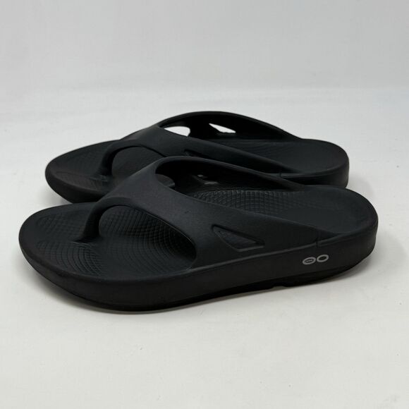 Oofos Ooriginals Sandals Womens 6 Black Flip Flop Thong Comfort Recovery Unisex - Picture 4 of 15